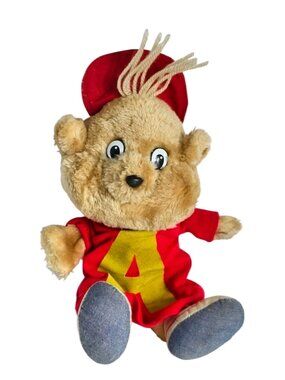 Vtg Alvin And The Chipmunks Plush Toy 1983 Stuffed Animal Red Outfit 8" CBS Toys